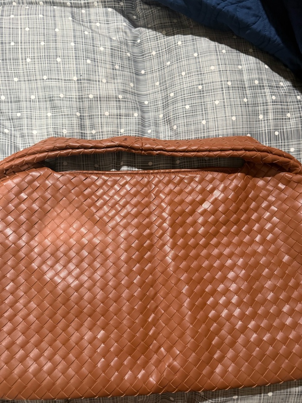 Woven Brown Shoulder Bag